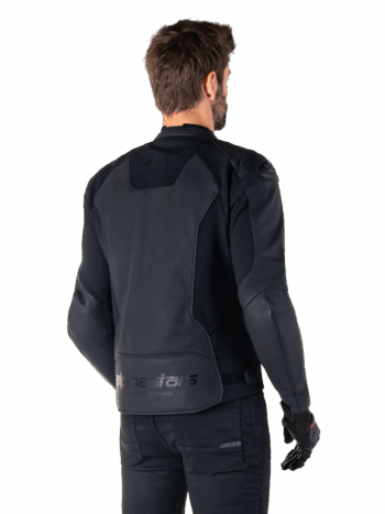 Alpinestars Faster V3 Airflow Leather Jacket – Black/Black Premium Motorcycle Gear - Image 7