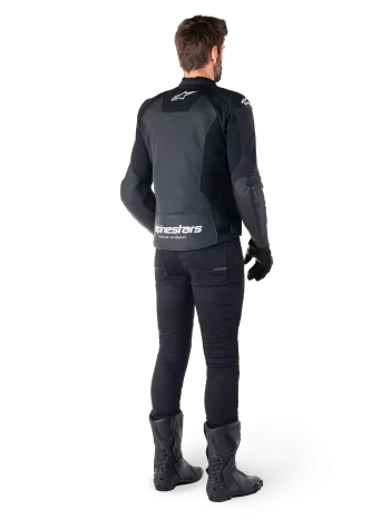 Alpinestars Faster V3 Airflow Leather Jacket – Black/White Premium Motorcycle Gear - Image 2