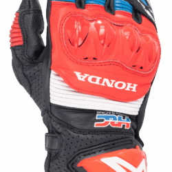 Honda GP Pro R3 Gloves |Black/Bright Red/Blue Premium Protection