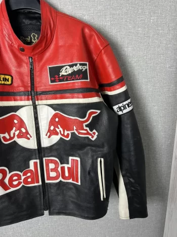 REAL BULL Racing Leather Jacket Biker Alpinestars Michelin - Premium Racing Jacket - Image 3