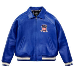 Avirex Icon Leather Bomber Jacket – Premium French Lambskin, Military-Inspired Design