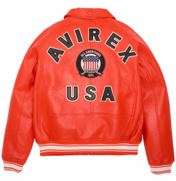 Avirex Icon Leather Bomber Jacket – Premium French Lambskin, Military-Inspired Design - Image 2