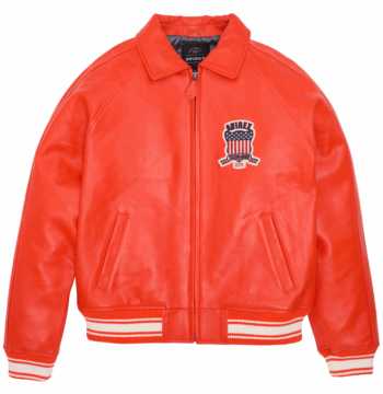 Avirex Icon Leather Bomber Jacket – Premium French Lambskin, Military-Inspired Design
