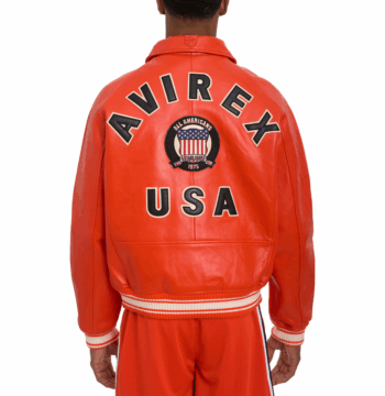 Avirex Icon Leather Bomber Jacket – Premium French Lambskin, Military-Inspired Design - Image 4
