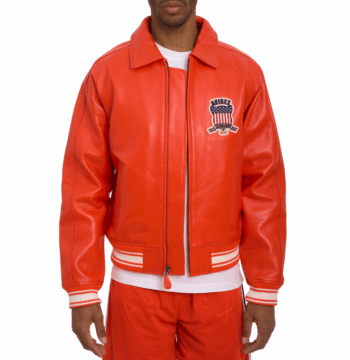 Avirex Icon Leather Bomber Jacket – Premium French Lambskin, Military-Inspired Design - Image 3