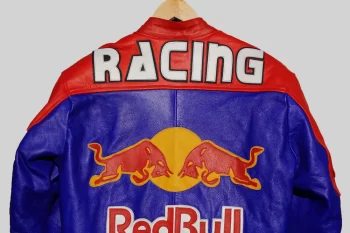 red bull leather biker jacket