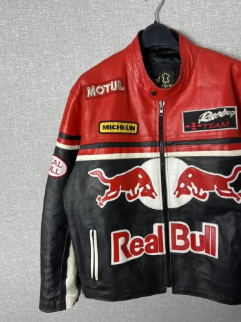 REAL BULL Racing Leather Jacket Biker Alpinestars Michelin - Premium Racing Jacket - Image 2