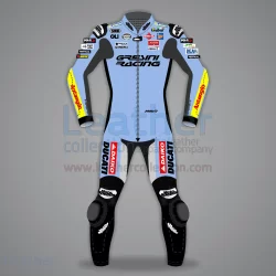 Gresini Racing Ducati MotoGP Leather Suit - Light Blue & Black