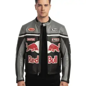red bull leather jacket