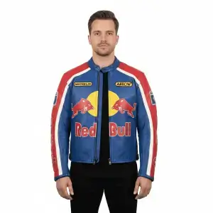red bull leather motorcycle jacket