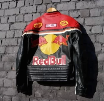Red Bull F1 Racing Leather Jacket – Vintage 90s Formula One Style - Image 5