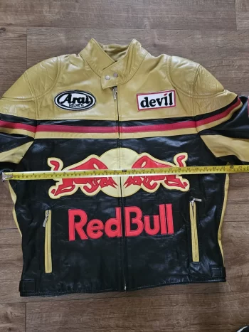 Red Bull Alpinestars Leather Motorcycle Jacket - Image 3