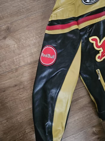 Red Bull F1 Racing Leather Jacket – Vintage 90s Formula One Style - Image 2