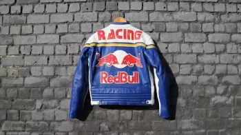 Vintage Red Bull Racing Leather Jacket – 90s Formula One Style - Image 3