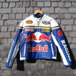 Vintage Red Bull Racing Leather Jacket – 90s Formula One Style