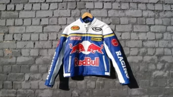 Vintage Red Bull Racing Leather Jacket – 90s Formula One Style