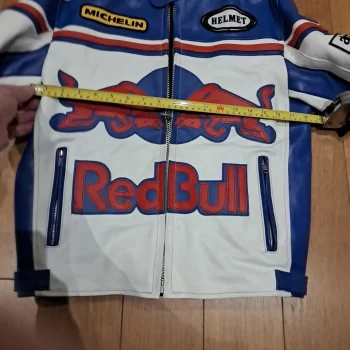 Red Bull Alpinestars Motorbike Jacket – Medium, Vintage 90s Racing Style, Genuine Leather - Image 6