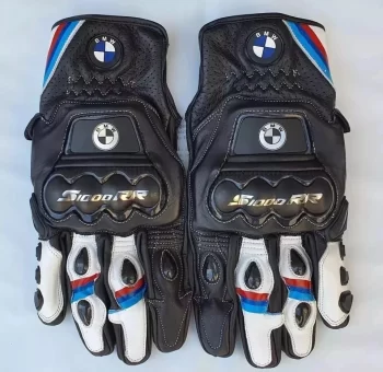 New BMW Motorbike Racing Leather Gloves – Men’s Biker Motorcycle Leather Gloves (CE Certified)