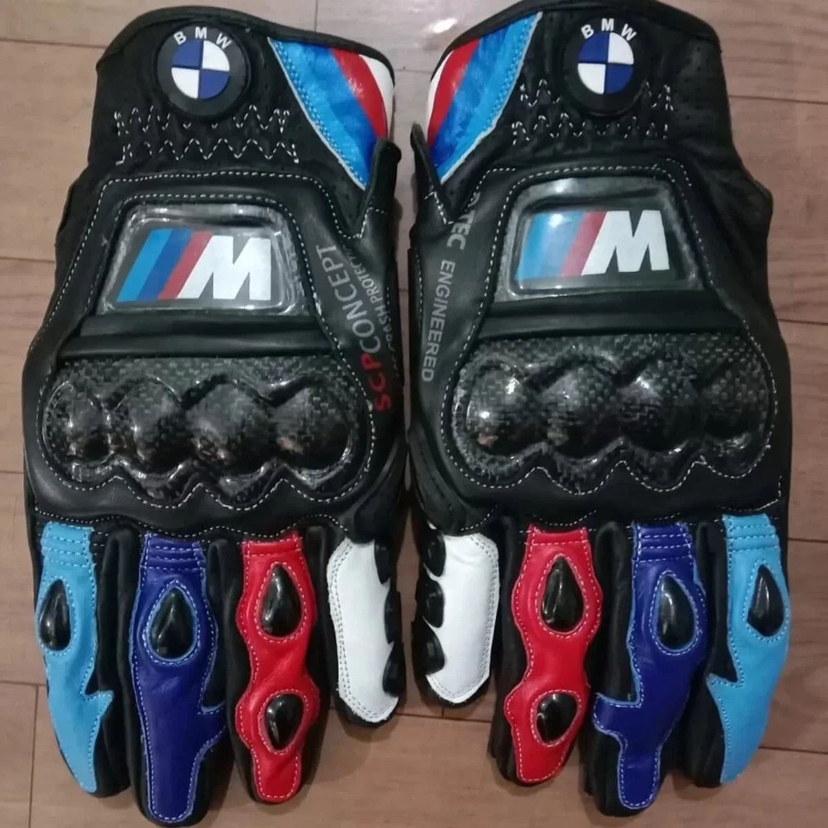 BMW M MOTOGP Motorbike Racing Leather Gloves