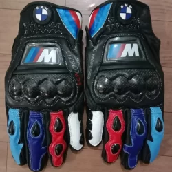 BMW M MOTOGP Motorbike Racing Leather Gloves – Made with Genuine Leather