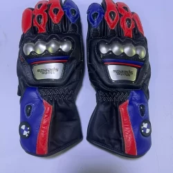 New 2025 BMW Racing Motorbike Leather Gloves – Biker Motorcycle Leather Gloves