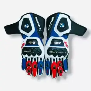 BMW Motorcycle Motorbike Racing Leather Gloves