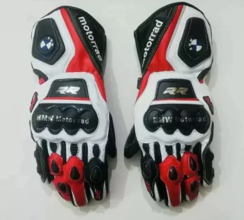 BMW Motorcycle Gloves – Motorbike Racing Leather Gloves for Biking and Riding