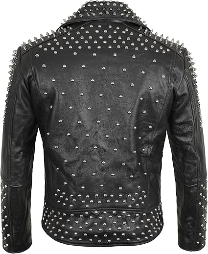 Leather Jacket Punk Back View