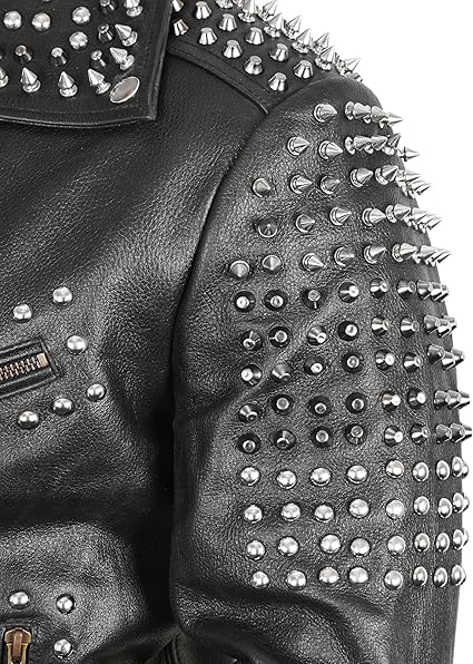 Leather Jacket Punk Shoulder View