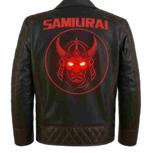 Samurai Spirit Leather Jacket back view