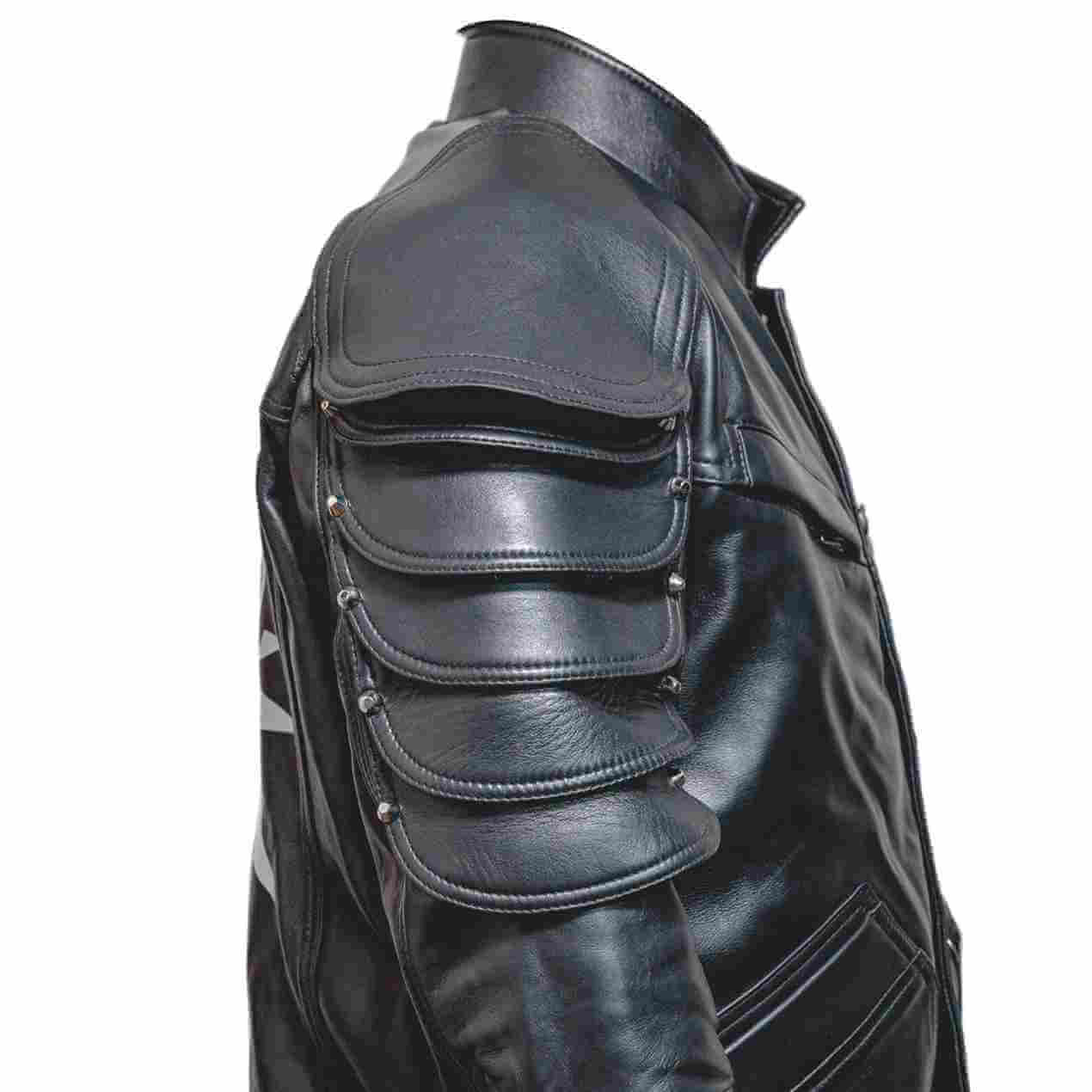 V's Samuraii Wolf School Leather Jacket shoulder view