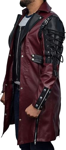 gothic leather jacket mens side view