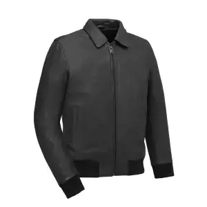 leather bomber motorcycle jacket