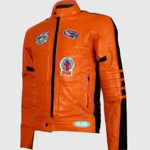 orange black motorcycle jacket