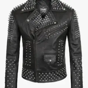 studded jacket leather