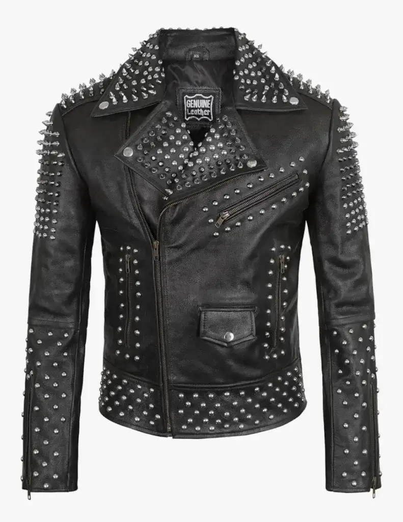 studded jacket leather