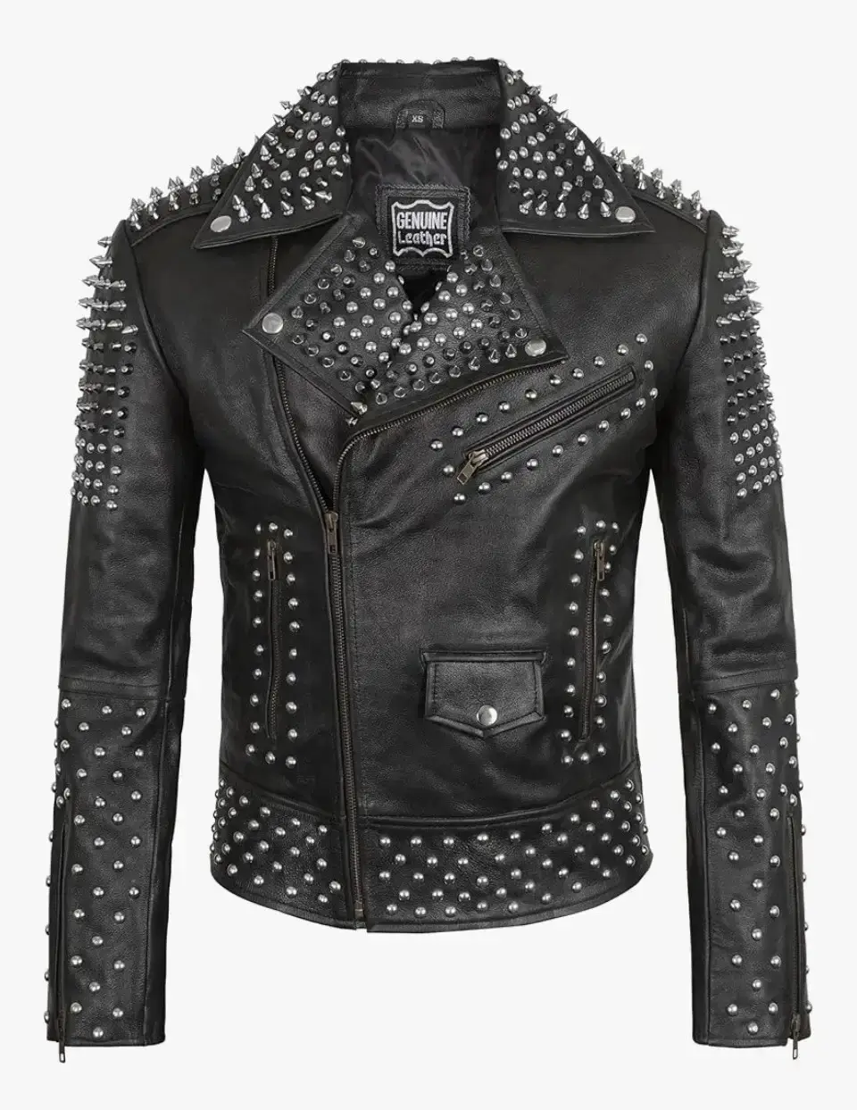 studded jacket leather
