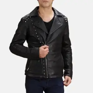 studded leather jacket