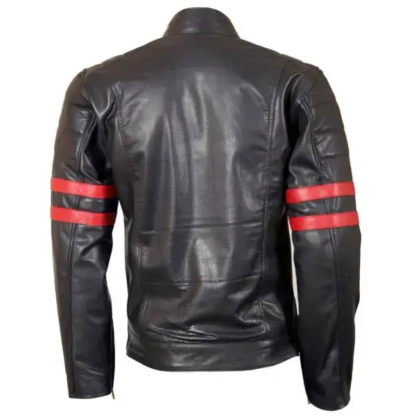 wolverine leather jacket back view