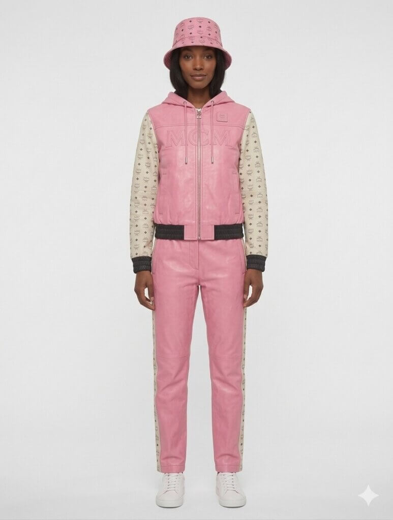 MCM Pink Leather Suit