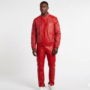 MCM Red Leather Suit