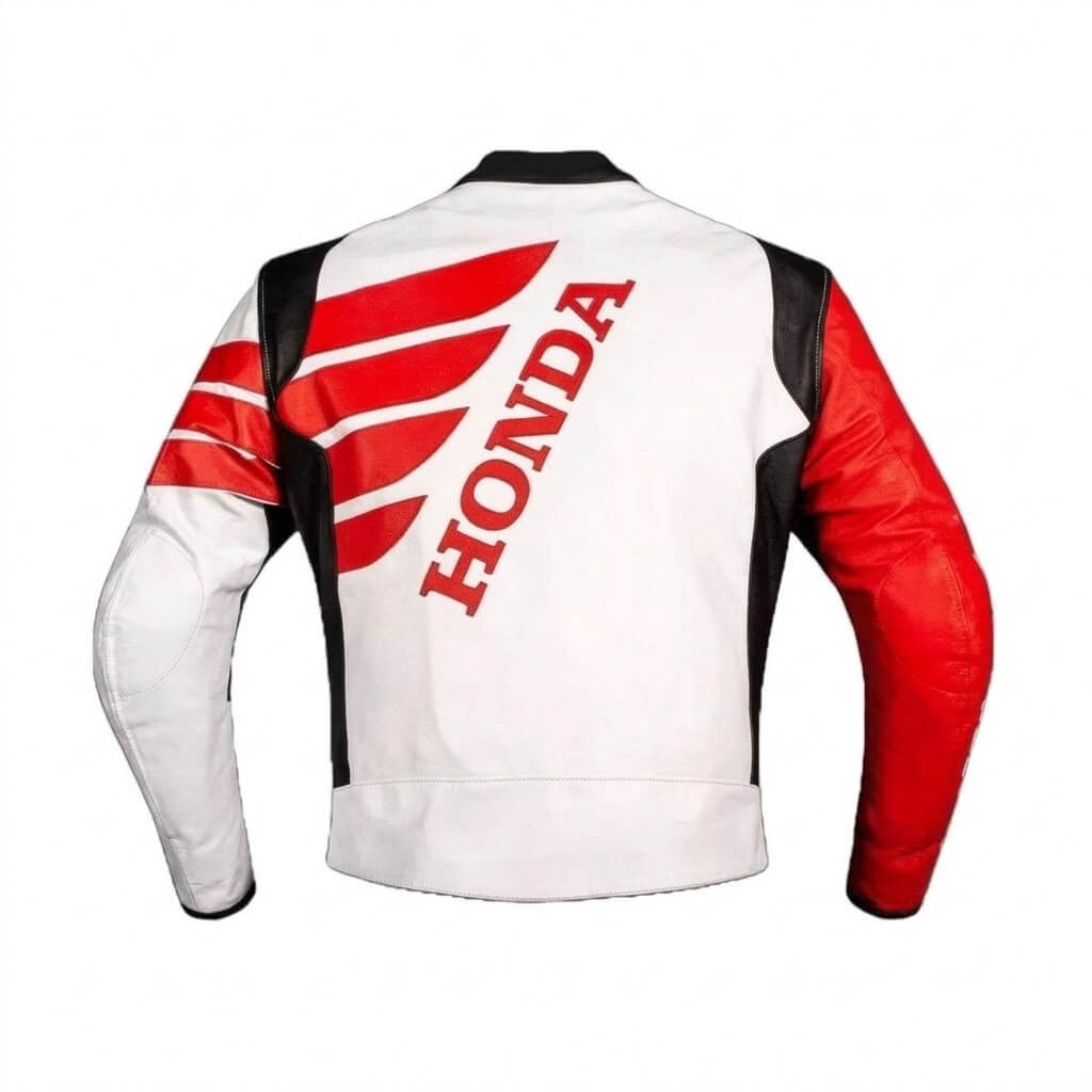Leather Honda Racing Jacket Back