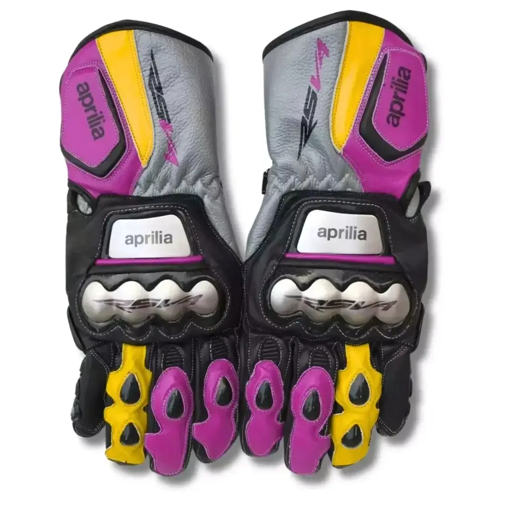 Aprilia Leather Racing Gloves