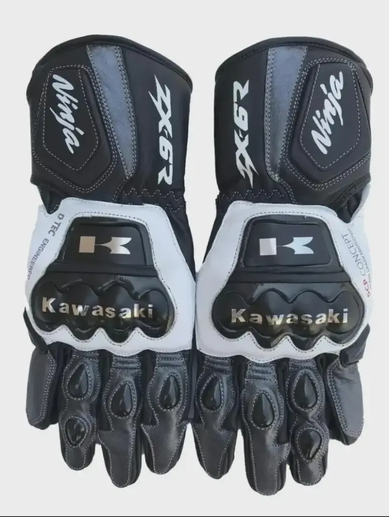 Kawasaki Leather Riding Gloves