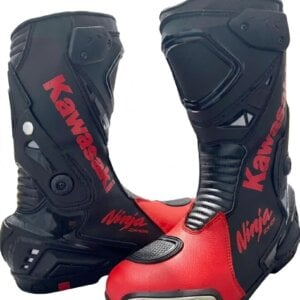 Kawasaki Ninja Leather Biker Boots