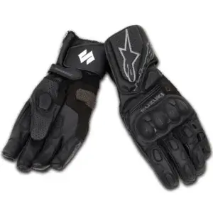 Suzuki Motorbike Leather Gloves