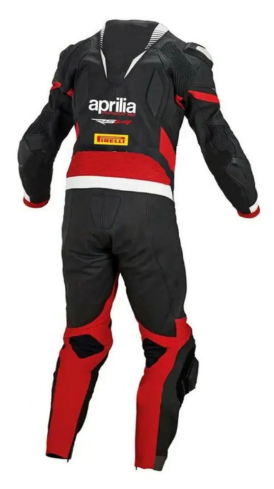 Aprilia Race Leather Suit Back Side View