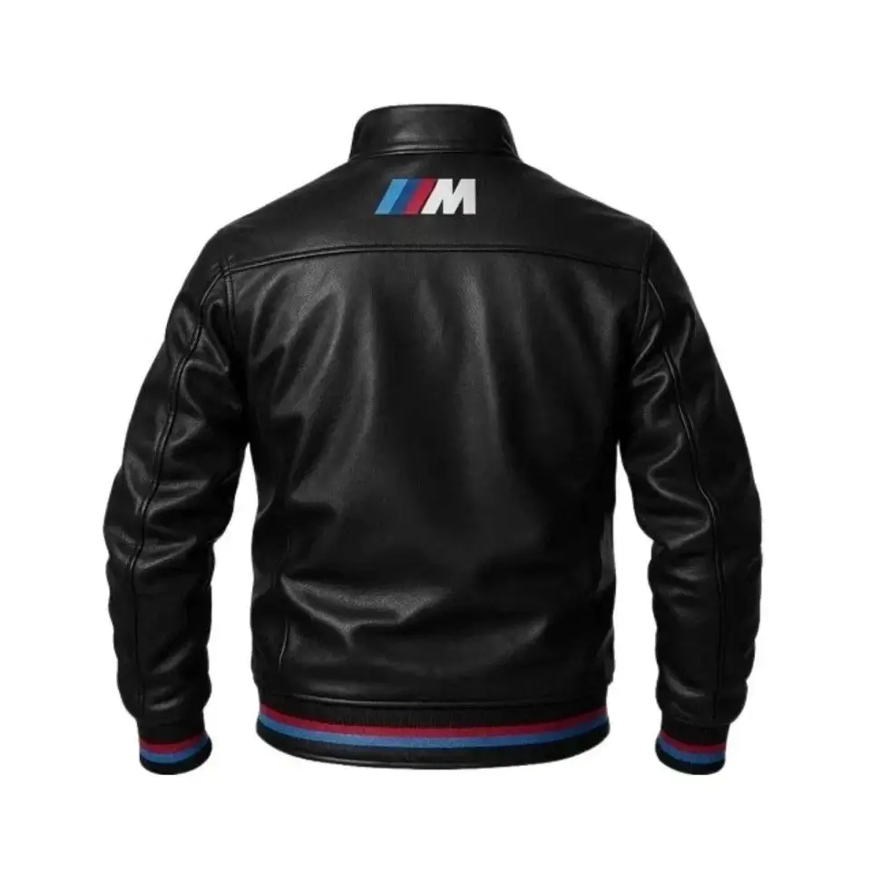 BMW Leather Jacket Back Side View