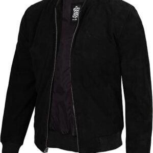 Black Casual Suede Jackets