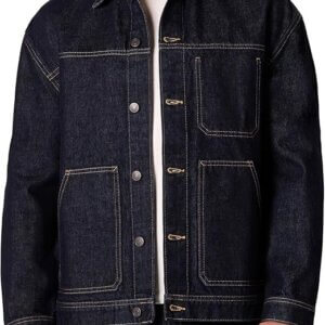 Black Denim Motorcycle Jacket